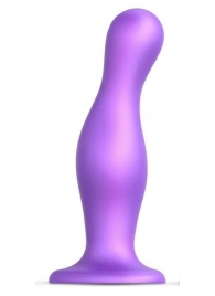 Фиолетовая насадка Strap-On-Me Dildo Plug Curvy size L - Strap-on-me - купить с доставкой в Калининграде