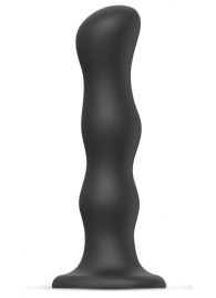 Черная насадка Strap-On-Me Dildo Geisha Balls size M - Strap-on-me - купить с доставкой в Калининграде