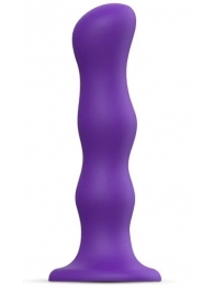 Фиолетовая насадка Strap-On-Me Dildo Geisha Balls size M - Strap-on-me - купить с доставкой в Калининграде