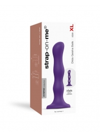 Фиолетовая насадка Strap-On-Me Dildo Geisha Balls size XL - Strap-on-me - купить с доставкой в Калининграде