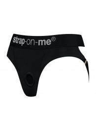 Черные трусики для насадок Heroine Lingerie Harness - size M - Strap-on-me - купить с доставкой в Калининграде