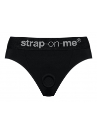Черные трусики для насадок Heroine Lingerie Harness - size L - Strap-on-me - купить с доставкой в Калининграде