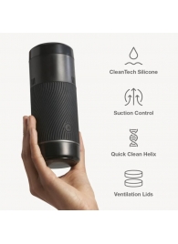 Черный мастурбатор с контролем всасывания Arcwave Pow Stroker - Arcwave - в Калининграде купить с доставкой