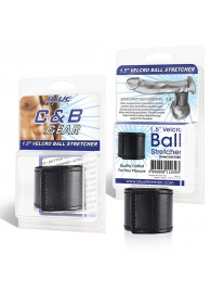 Хомут-утяжка для мошонки из искусственной кожи на липучке VELCRO BALL STRETCHER- 4 см. - BlueLine - в Калининграде купить с доставкой