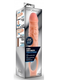 Телесная насадка на пенис 9 Inch Cock Sheath Extender - 22,2 см. - Blush Novelties - в Калининграде купить с доставкой