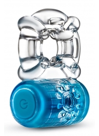 Синее эрекционное виброкольцо One Night Stand Vibrating C-Ring - Blush Novelties - в Калининграде купить с доставкой