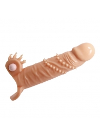 Телесная удлиняющая вибронасадка Penis Sleeve Connor - 17 см. - Baile - в Калининграде купить с доставкой