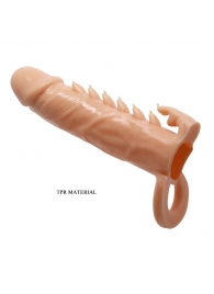 Телесная удлиняющая насадка Penis Sleeve Emmitt - 17 см. - Baile - в Калининграде купить с доставкой
