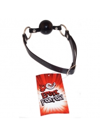 Силиконовый черный кляп-шарик на ремне Black Ballgag - Erotic Fantasy - купить с доставкой в Калининграде