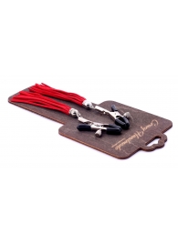 Металлические зажимы на соски с красными замшевыми кисточками - Crazy Handmade - купить с доставкой в Калининграде