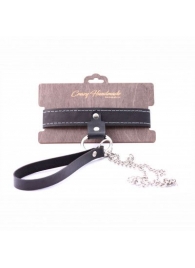 Узкий однослойный ошейник с поводком - Crazy Handmade - купить с доставкой в Калининграде