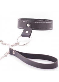 Узкий однослойный ошейник с поводком - Crazy Handmade - купить с доставкой в Калининграде