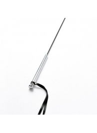 Черный кожаный стек с гладкой ручкой - 55 см. - Crazy Handmade - купить с доставкой в Калининграде