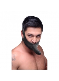 Черный кляп-страпон Masters Mini Face Fuck Strap-On - 14 см. - XR Brands - купить с доставкой в Калининграде