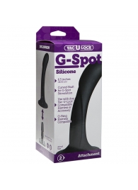 Черная изогнутая насадка Vac-U-Lock G-Spot - 16,5 см. - Doc Johnson - купить с доставкой в Калининграде