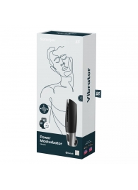 Черный мастурбатор с вибрацией Power Masturbator - Satisfyer - в Калининграде купить с доставкой
