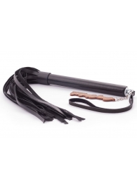 Черная кожаная плеть  Индиго  - 50 см. - Crazy Handmade - купить с доставкой в Калининграде