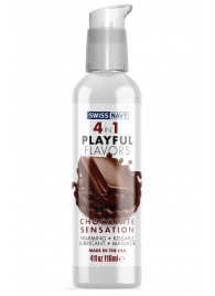 Массажный гель 4-в-1 Chocolate Sensation с ароматом шоколада - 118 мл. - Swiss navy - купить с доставкой в Калининграде
