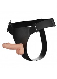 Женский страпон на регулируемых ремешках с вибрацией - 19,4 см. - Baile - купить с доставкой в Калининграде