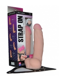 Реалистичный фаллос на поясе Harness - 20,5 см. - LOVETOY (А-Полимер) - купить с доставкой в Калининграде