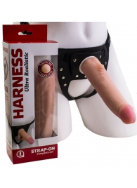Реалистичный страпон Harness из трусиков и насадки-фаллоса - 18,5 см. - LOVETOY (А-Полимер) - купить с доставкой в Калининграде