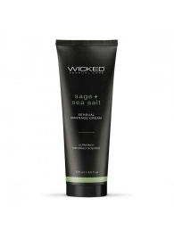 Массажный легкий крем WICKED Sage plus Sea Salt - 120 мл. - Wicked - купить с доставкой в Калининграде