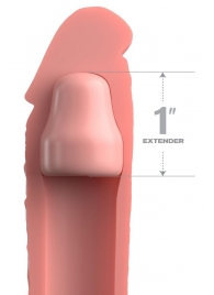 Телесная насадка-удлинитель 1 Inch Silicone X-tension - 17,8 см. - Pipedream - в Калининграде купить с доставкой