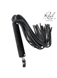 Черная кожаная плеть-флоггер - 84 см. - Notabu - купить с доставкой в Калининграде