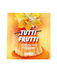 Пробник гель-смазки Tutti-frutti со вкусом ванильного пудинга - 4 гр. - Биоритм - купить с доставкой в Калининграде