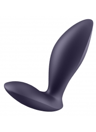 Фиолетовый анальный вибростимулятор Power Plug - Satisfyer - в Калининграде купить с доставкой