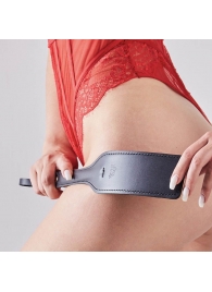 Черная кожаная шлепалка SitaBlack - 30 см. - Sitabella - купить с доставкой в Калининграде