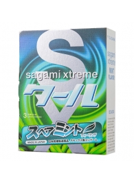 Презервативы Sagami Xtreme Mint с ароматом мяты - 3 шт. - Sagami - купить с доставкой в Калининграде