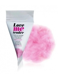Съедобное согревающее массажное масло Love Me Tender Cotton Candy с ароматом сладкой ваты - 10 мл. - Love to Love - купить с доставкой в Калининграде