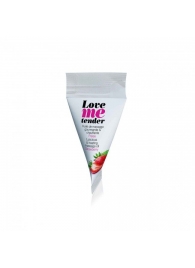 Съедобное согревающее массажное масло Love Me Tender Strawberry с ароматом клубники - 10 мл. - Love to Love - купить с доставкой в Калининграде