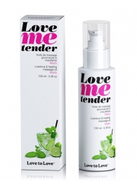 Съедобное согревающее массажное масло Love Me Tender Mojito с ароматом мохито - 100 мл. - Love to Love - купить с доставкой в Калининграде