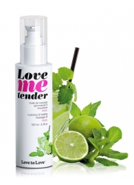 Съедобное согревающее массажное масло Love Me Tender Mojito с ароматом мохито - 100 мл. - Love to Love - купить с доставкой в Калининграде