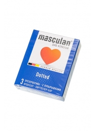 Презервативы с пупырышками Masculan Dotted - 3 шт. - Masculan - купить с доставкой в Калининграде