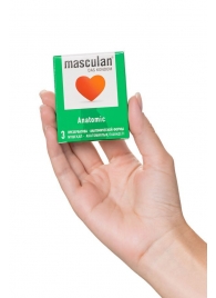 Презервативы анатомической формы Masculan Anatomic - 3 шт. - Masculan - купить с доставкой в Калининграде