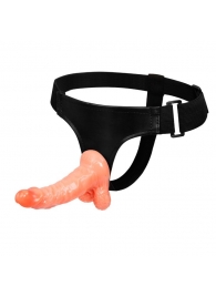 Реалистичный страпон на ремешках - 15,5 см. - Baile - купить с доставкой в Калининграде