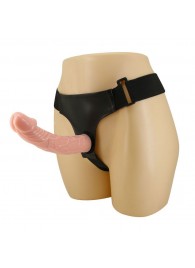 Гладкий фаллоимитатор с крупной головкой на ремешках - 19,7 см. - Baile - купить с доставкой в Калининграде