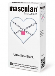 Ультрапрочные презервативы Masculan Ultra Safe Black - 10 шт. - Masculan - купить с доставкой в Калининграде