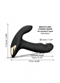 Черный вибромассажер простаты Multi P-Joy с 3 моторами - Dorcel - в Калининграде купить с доставкой