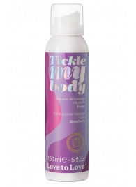 Массажная хрустящая пенка Tickle My Body Strawberry с ароматом клубники - 150 мл. - Love to Love - купить с доставкой в Калининграде