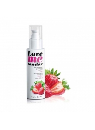 Съедобное согревающее массажное масло Love Me Tender Strawberry с ароматом клубники - 100 мл. - Love to Love - купить с доставкой в Калининграде