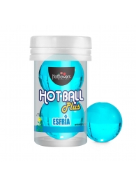 Лубрикант на масляной основе Hot Ball Plus с охлаждающим эффектом (2 шарика по 3 гр.) - HotFlowers - купить с доставкой в Калининграде