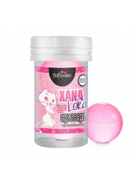 Лубрикант на силиконовой основе с эффектом вибрации Xana Loka Hot Ball (2 шарика по 3 гр.) - HotFlowers - купить с доставкой в Калининграде