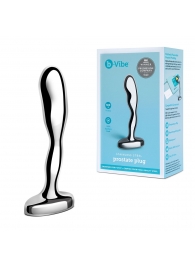 Стальной стимулятор простаты Stainless Steel Prostate Plug - 11,5 см. - b-Vibe - в Калининграде купить с доставкой