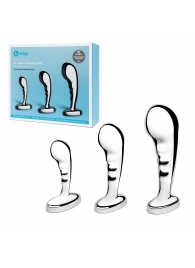 Набор из 3 стальных стимуляторов простаты Stainless Steel P-spot Training Set - b-Vibe - в Калининграде купить с доставкой