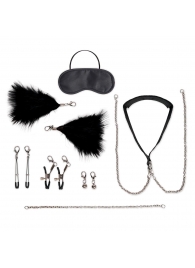 Большой эротический набор из 12 предметов Interchangeable Collar   Nipple Clips Set - Lux Fetish - купить с доставкой в Калининграде