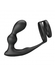 Черный вибростимулятор простаты с фиксацией кольцами Marshall - Baile - в Калининграде купить с доставкой